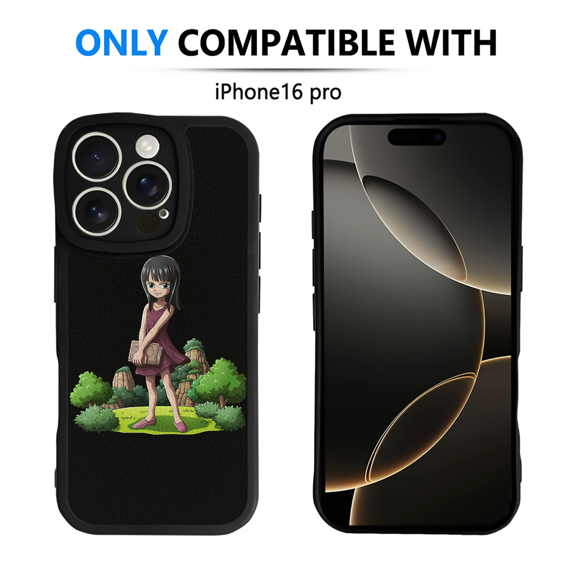 （画像用） ワンピース ニコ・ロビン ONE PIECE Nico Robin 【iPhone 16シリーズ対応】シリコンスマホケース（レザー調） 材質：シリコン